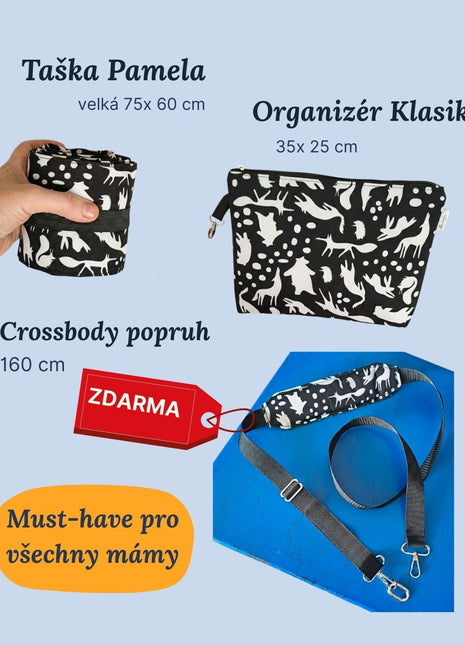 Set 2+1 ( Pamela, organizér Klasik a crossbody popruh ZDARMA )