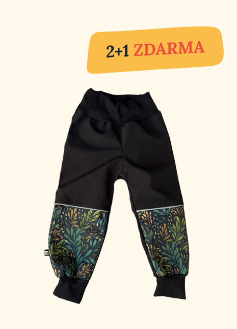 Softshellové kalhoty (velikost 104-140) Větvičky