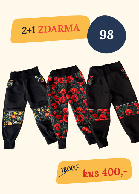 Softshellové kalhoty 2+1 ZDARMA velikost 98