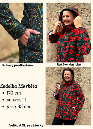 Softshellová přechodová bunda Olivie - Máky