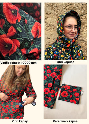 Softshellová přechodová bunda Olivie - Máky