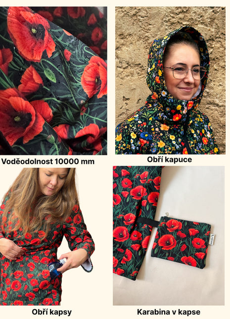 Softshellová přechodová bunda Olivie - Máky