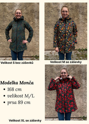 Softshellová přechodová bunda Olivie - Máky