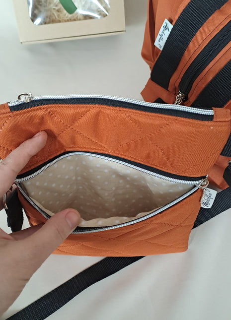 Kabelka Mini-B Rezavá